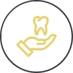 tooth in a hand icon